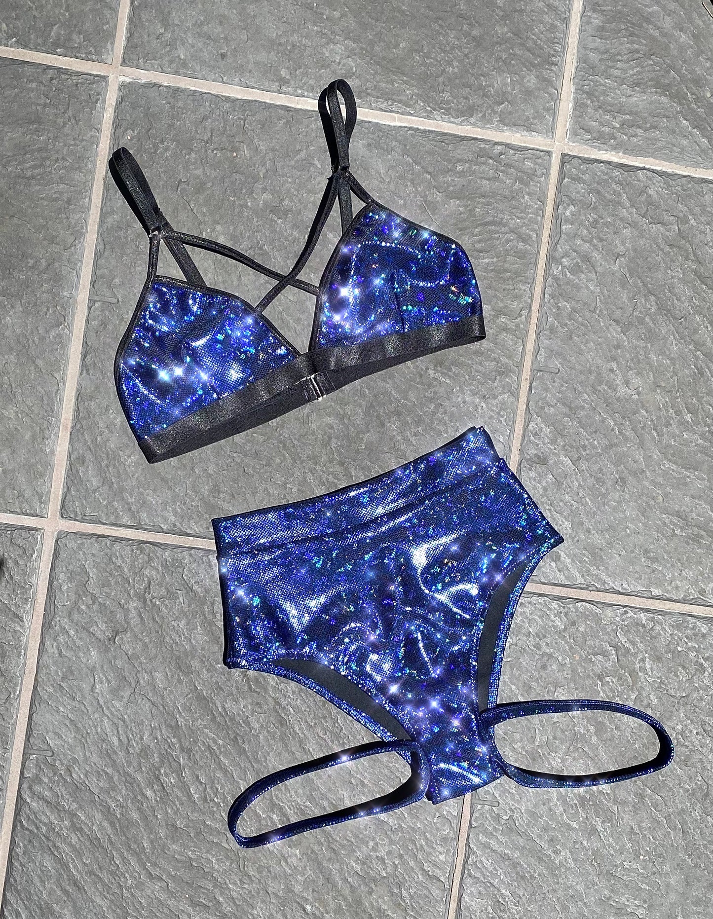 Hologram Blue shorts